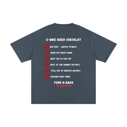 Charged Edition - E-Bike Rider Checklist T-shirt