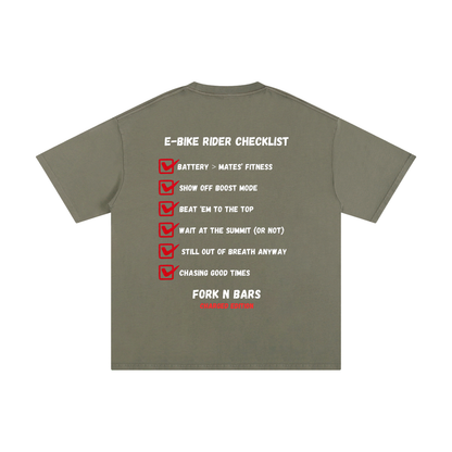 Charged Edition - E-Bike Rider Checklist T-shirt