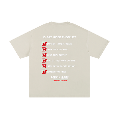 Charged Edition - E-Bike Rider Checklist T-shirt